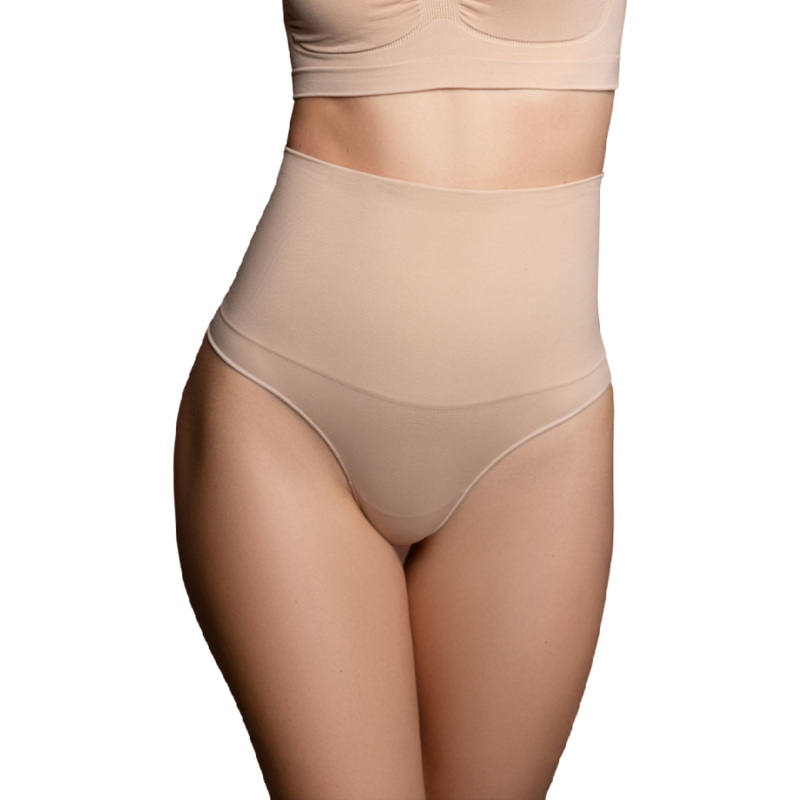 Bye Bra - Underwear Bye-Bra - Faja Sin Costuras Estilo Tanga Beige Talla M