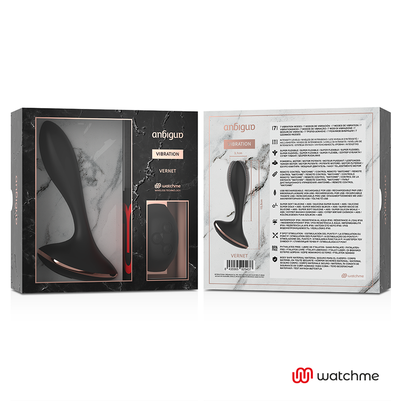 Anbiguo Watchme Remote Control Vibrator Anal Plug Vernet