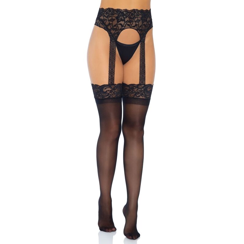 Leg Avenue Hosiery Leg Avenue - Opaque Garterbelt Stocking One Size