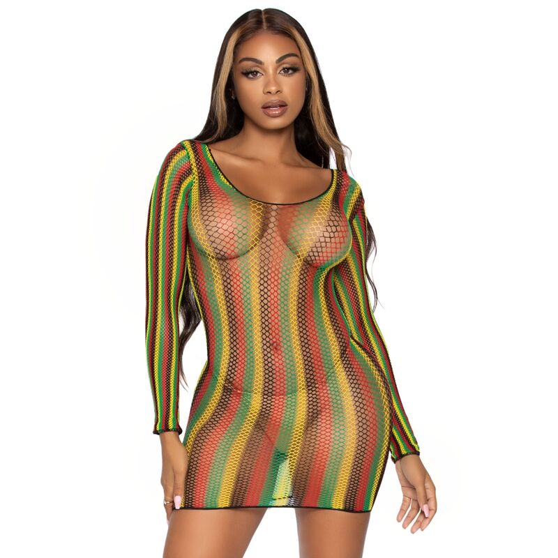 Leg Avenue Dresses Leg Avenue - Rasta Mini Dress One Size