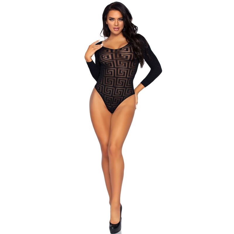 Leg Avenue Teddies Leg Avenue - Mosaic Snap Croth Bodysuit One Size