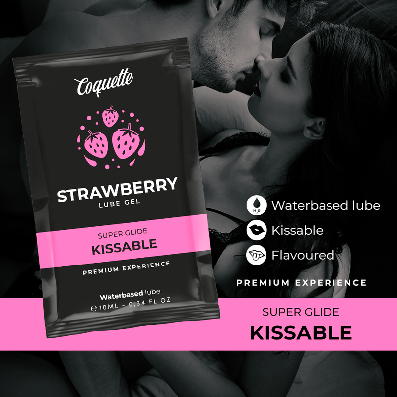 Coquette Cosmetics Coquette Chic Desire - Strawberry Water Based Kissable Lubricant Pocket 10 Ml
