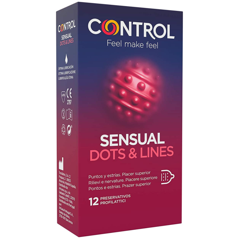 Control Condoms Control - Sensual Dots & Lines Points And Stretch Marks 12 Units