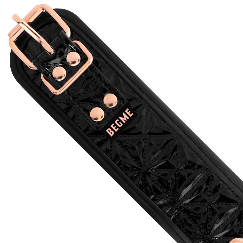 Begme Black Edition Begme - Black Edition Premium Vegan Leather Collar With Neoprene Lining
