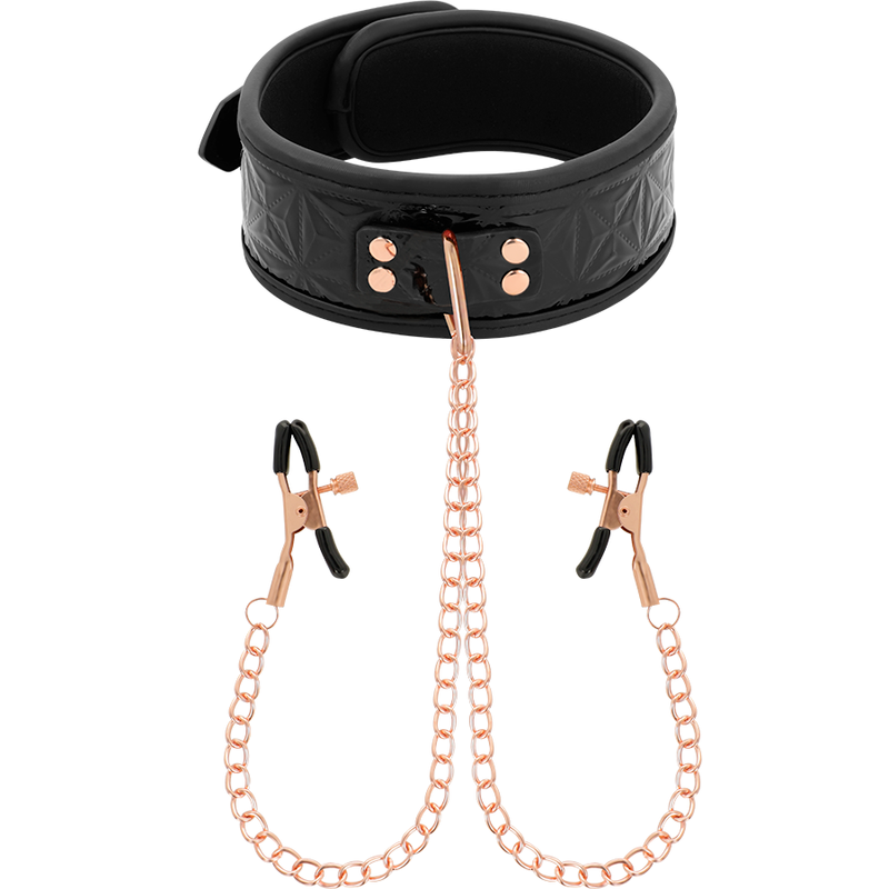 Begme Black Edition Begme - Black Edition Collar With Nipple Clamps With Neoprene Lining