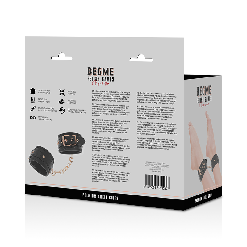 Begme Black Edition Begme - Black Edition Premium Ankle Cuffs With Neoprene Lining