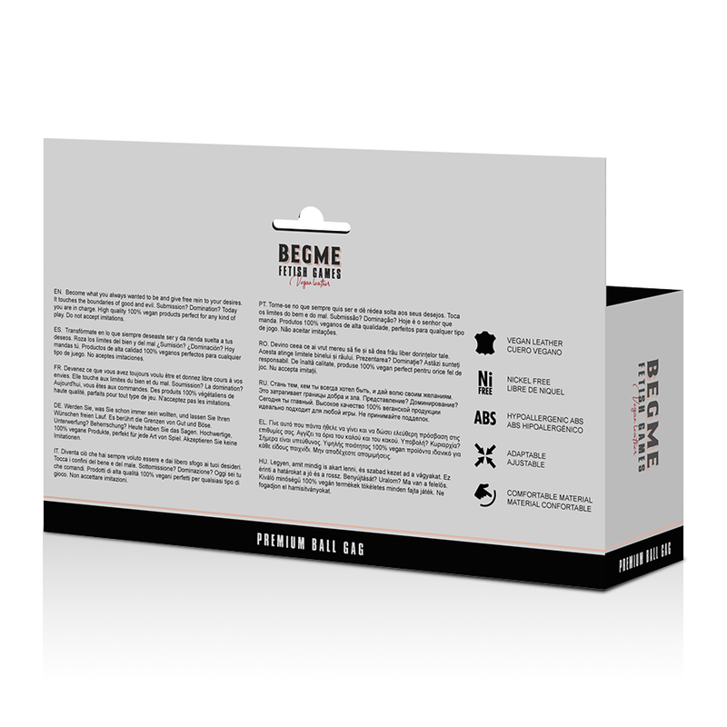 Begme Black Edition Begme - Black Edition Ball Gag Vegan Leather