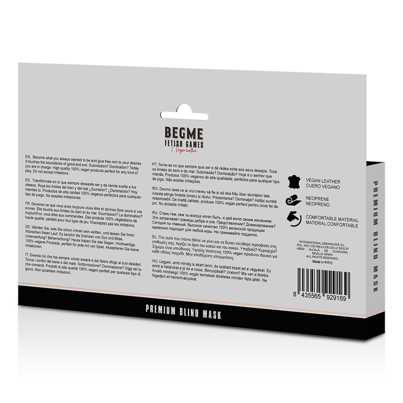 Begme Red Edition Begme - Red Edition Premium Blind Mask With Neoprene Lining