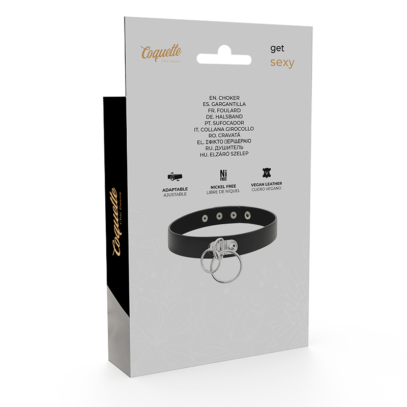 Coquette Accessories Coquette Chic Desire - Double Ring Vegan Leather Choker