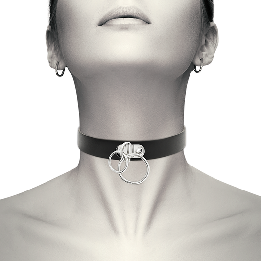 Coquette Accessories Coquette Chic Desire - Double Ring Vegan Leather Choker