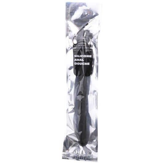 All Black Shower Anal Silicone Sistema Stopper 27 Cm