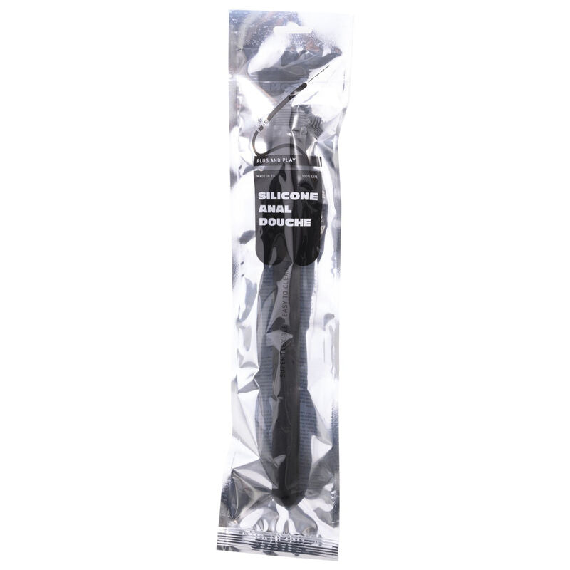 All Black Ridged Shower Anal Silicone 27 Cm