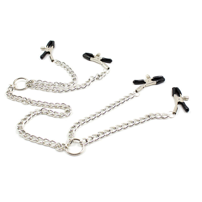 Ohmama Fetish 4 Nipple Clamps With Chains