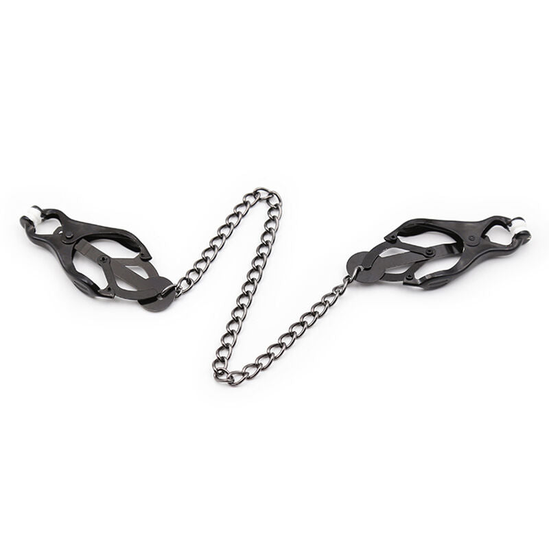 Ohmama Fetish Japanese Nipple Clamps With Black Chain