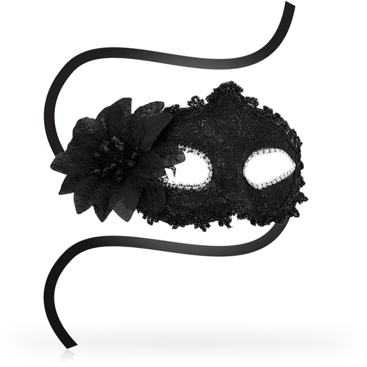 Ohmama Masks Ohmama - Antizaz Masks Venetian Style Side Flower - Black
