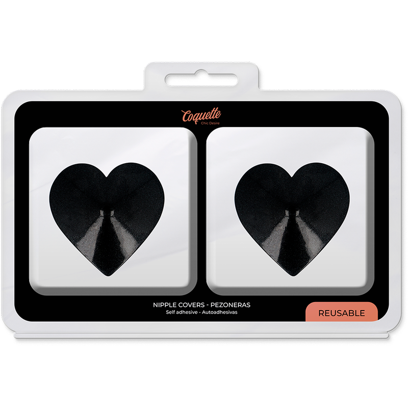 Coquette Accessories Coquette Chic Desire - Nipple Covers Black Hearts