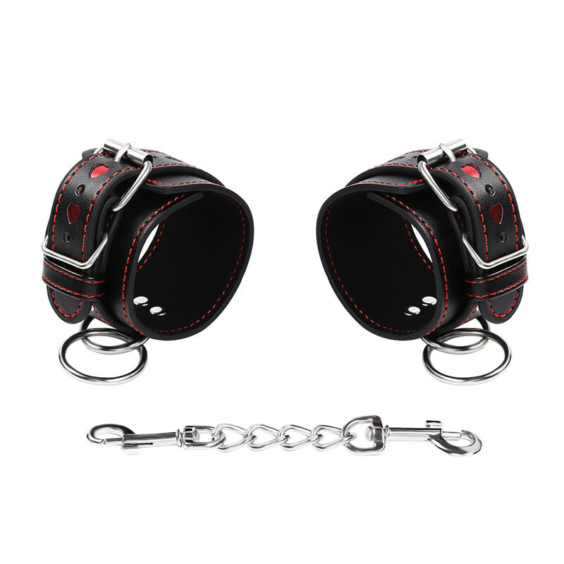 Ohmama Fetish Heart Inlaid Handcuffs