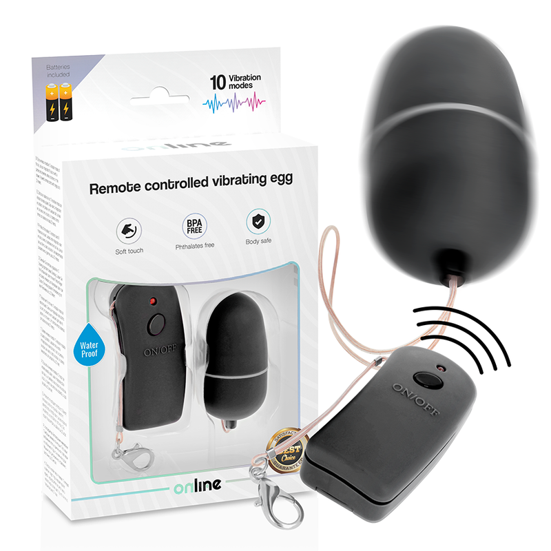 Online Remote Controlled Vibrating Egg Black