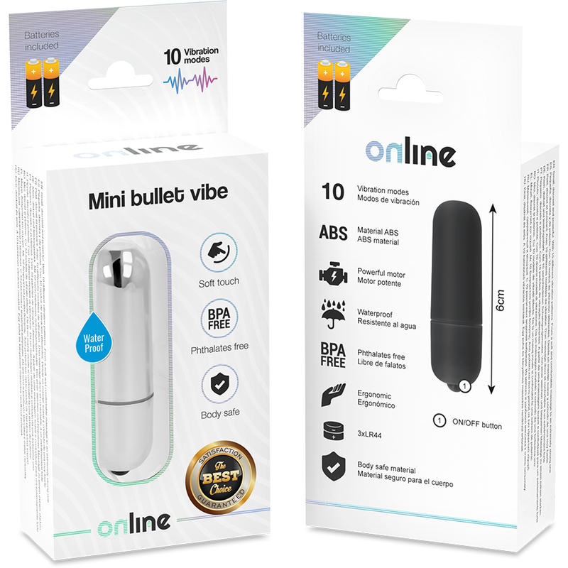 Online Mini Bullet Vibe Silver