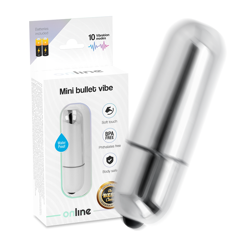 Online Mini Bullet Vibe Silver