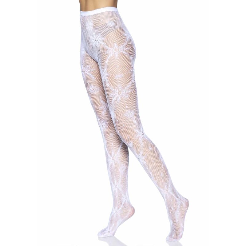 Leg Avenue Hosiery Leg Avenue - Snowflake Fishnet Tights One Size