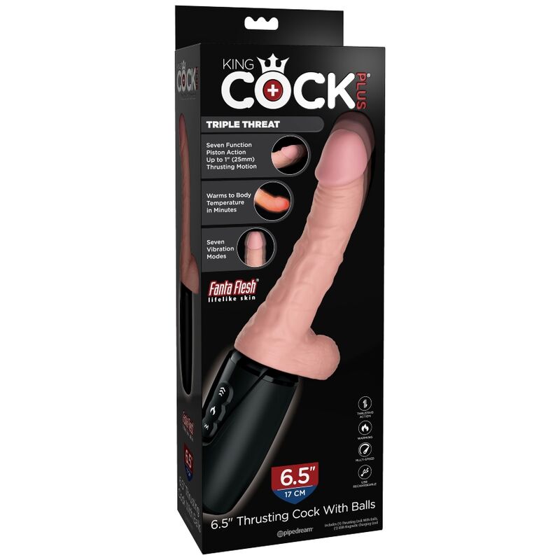 King Cock Plus King Cock - Plus Triple Threat Light Skin Tone