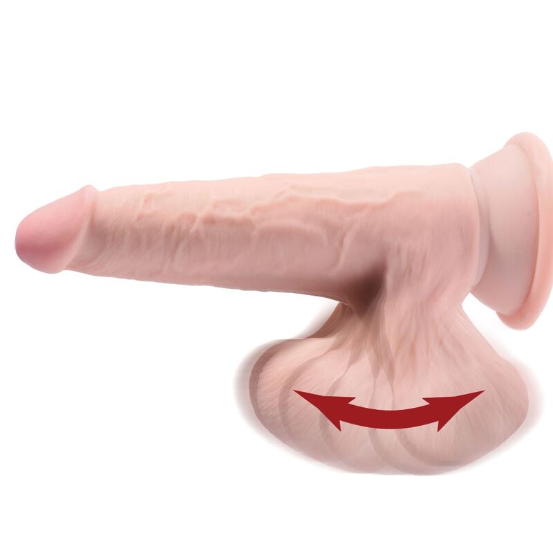 King Cock Plus King Cock - Plus 3D Dildo Swinging Balls 24.5 Cm Light Skin