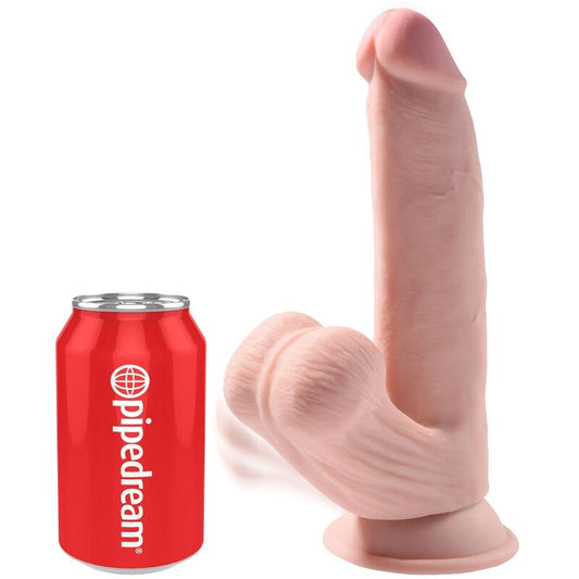 King Cock Plus King Cock - Plus 3D Dildo Swinging Balls 24.5 Cm Light Skin
