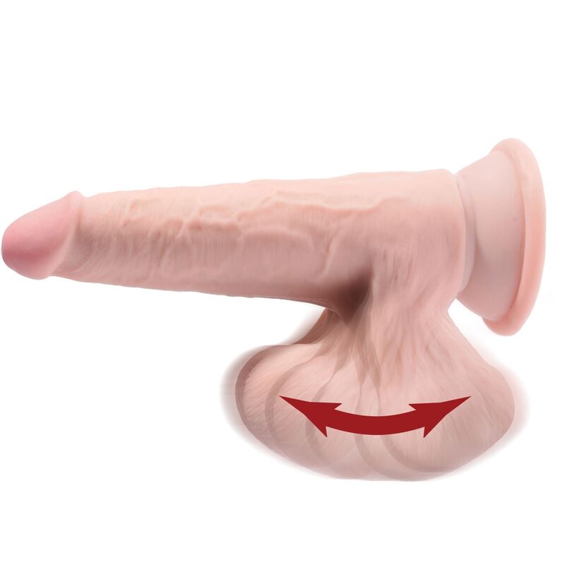 King Cock Plus King Cock - Plus 3D Dildo Swinging Balls 15.2 Cm Light Skin