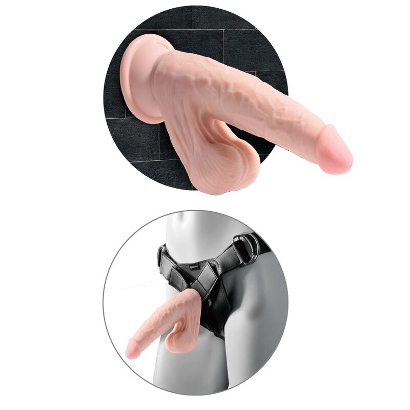 King Cock Plus King Cock - Plus 3D Dildo Swinging Balls 20.3 Cm