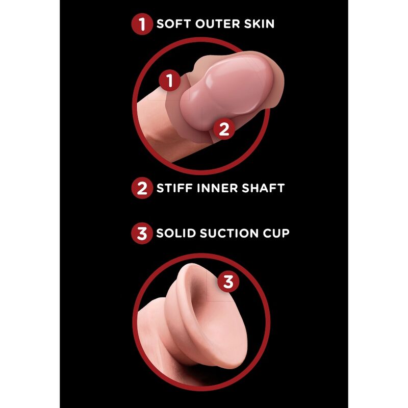 King Cock Plus King Cock - Plus 3D Dildo Swinging Balls 12.7 Cm