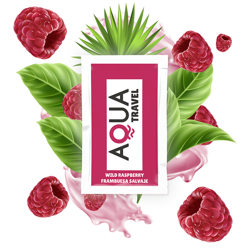 Aqua Travel Wild Raspberry Flavour Waterbased Lubricant 6 Ml