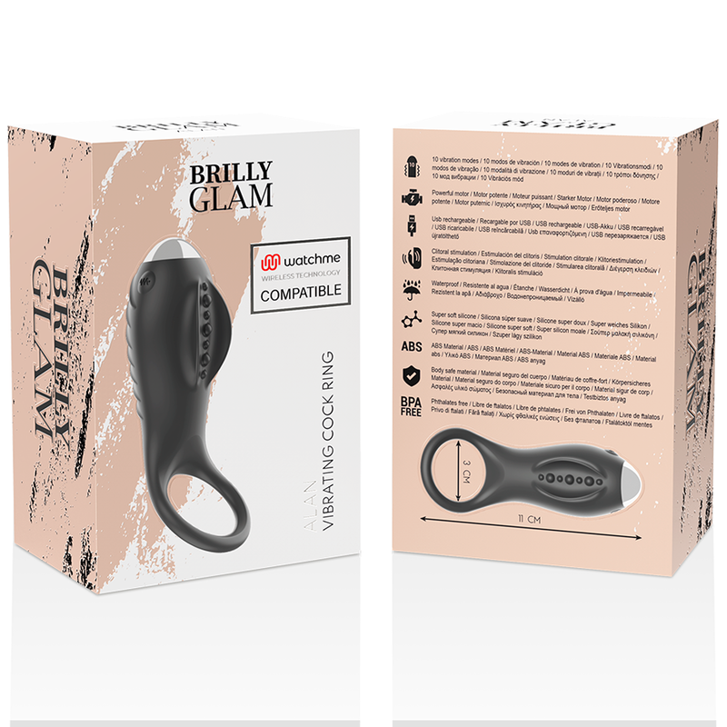 Brilly Glam Alan Cock Ring Watchme Wireless Technology Compatible