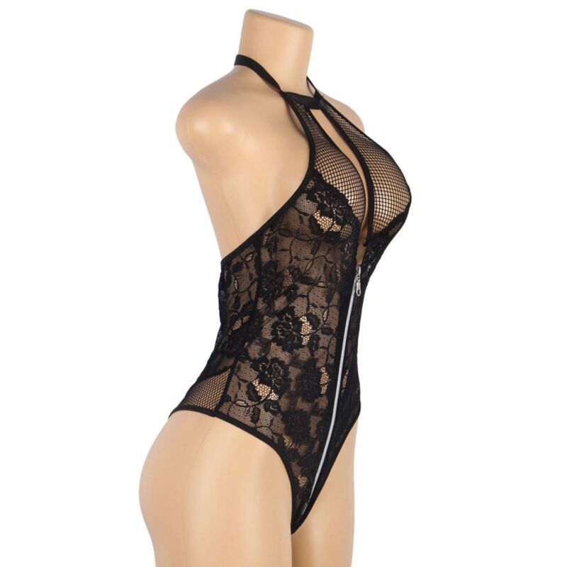 Subblime Bodies Subblime - Teddy Floral Lace Zipper S/M