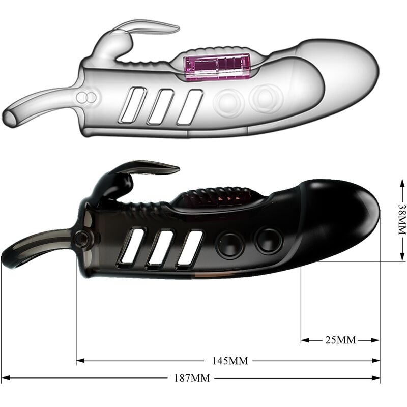 Pretty Love Sloane Rabbit Penis Sheath Black