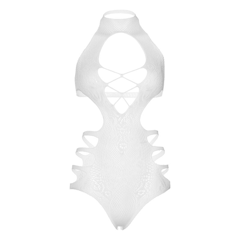 Leg Avenue Bodystockings Leg Avenue - Cut Out Strappy Bodysuit One Size - White