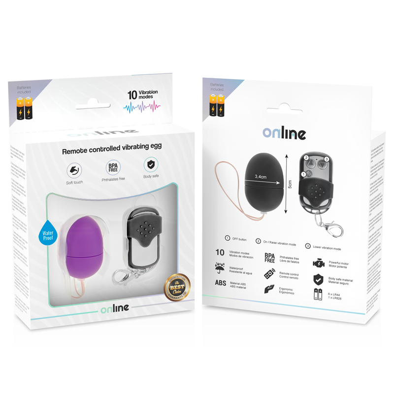 Online Remote Control Vibrating Egg S Purple
