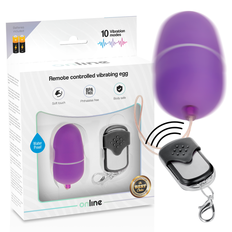Online Remote Control Vibrating Egg M Purple