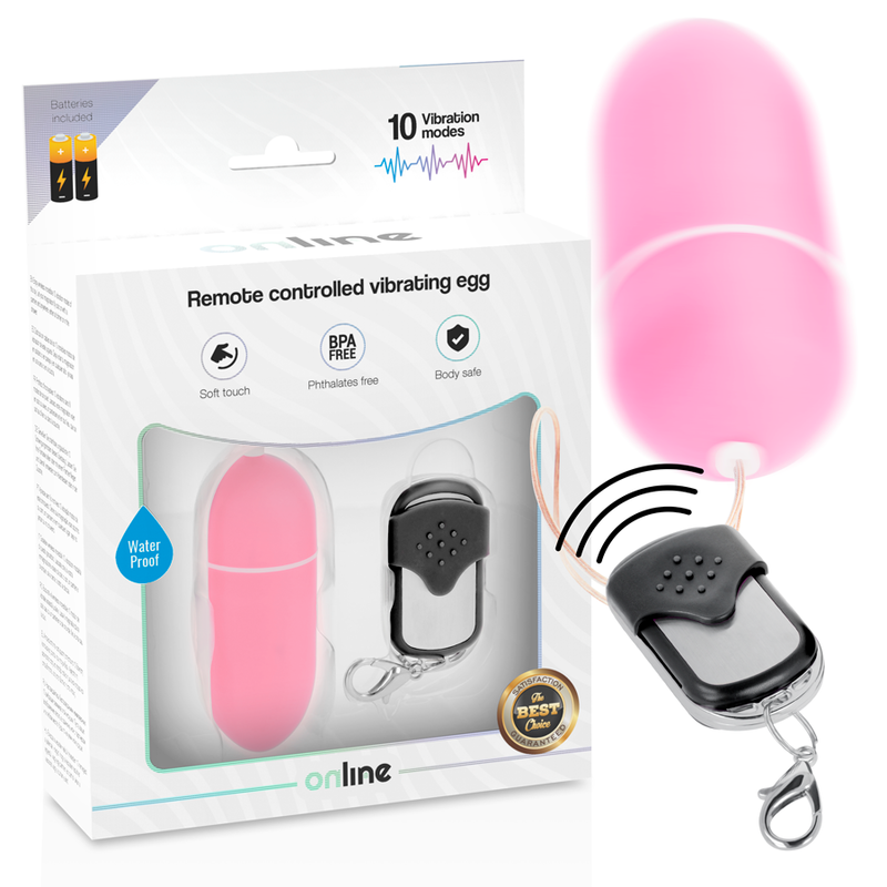 Online Remote Control Vibrating Egg L Pink