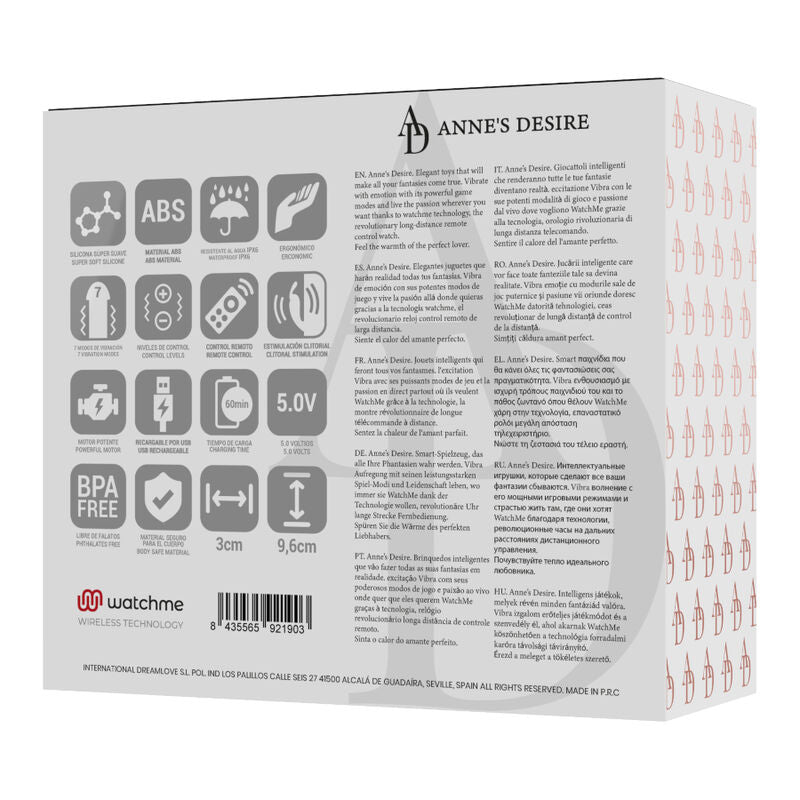 Anne´s Desire Anne's Desire - Panty Pleasure Tecnolog A Watchme Black