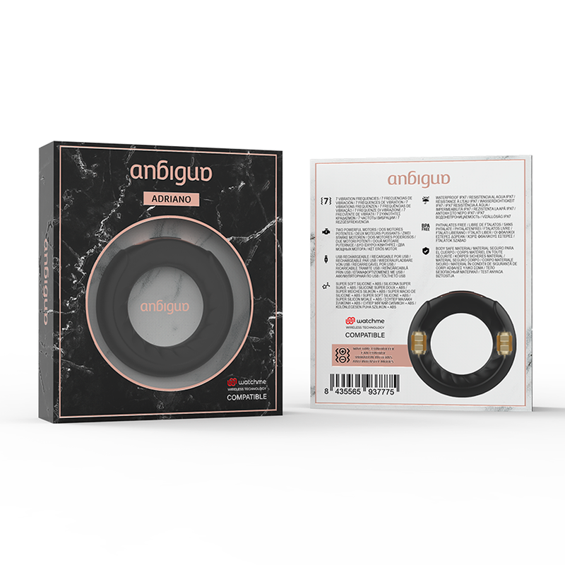 Anbiguo Adriano Vibrating Ring Compatible With Watchme Wireless Technology