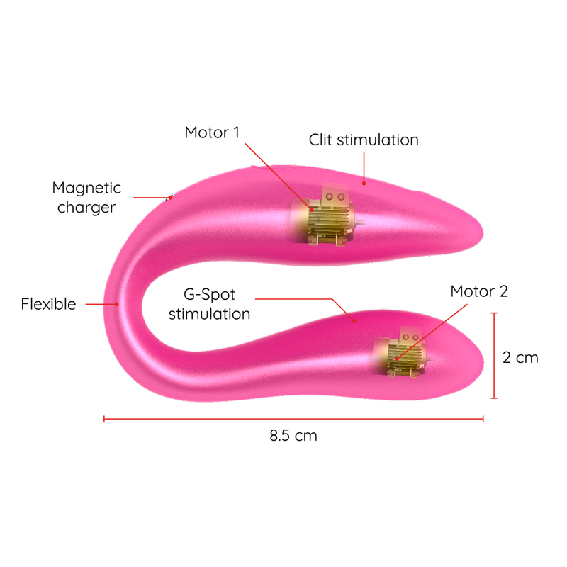 Oninder Lisboa Black G-Point & Clitoris Stimulator - Free App