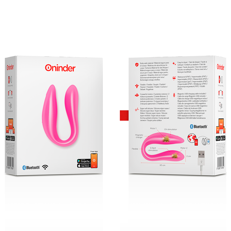 Oninder Lisboa Black G-Point & Clitoris Stimulator - Free App
