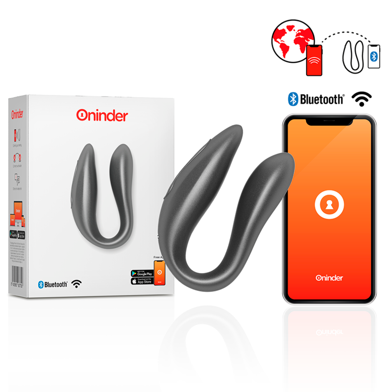Oninder Lisboa Black G-Point & Clitoris Stimulator - Free App