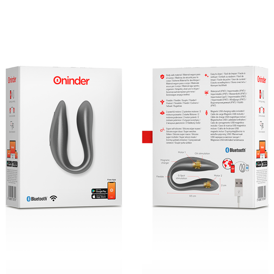 Oninder Lisboa Black G-Point & Clitoris Stimulator - Free App