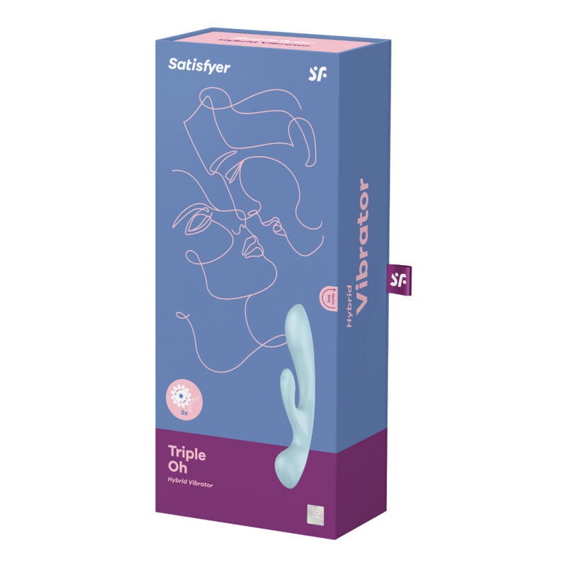 Satisfyer Triple Oh Rabbitvibrator Lyserød