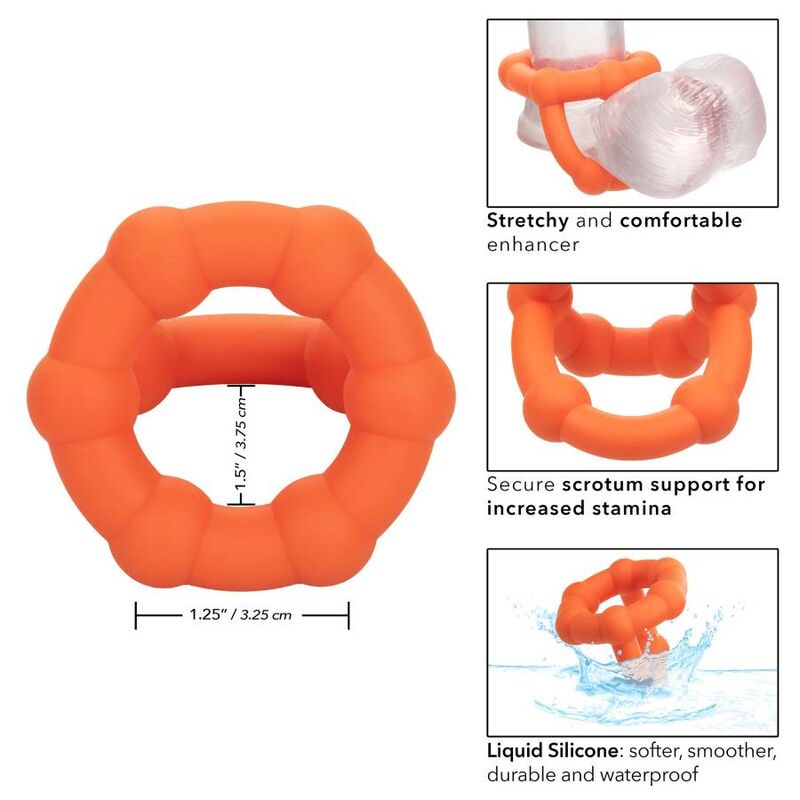 Calexotics Alpha All Star Ring Orange