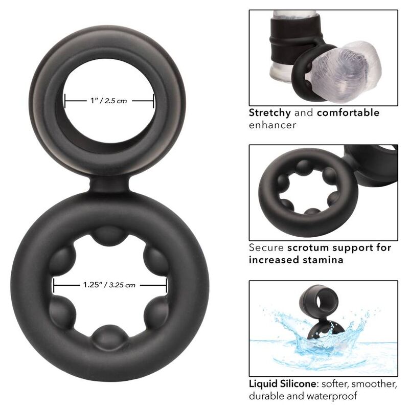 Calexotics Alpha Dual Magnum Ring Black