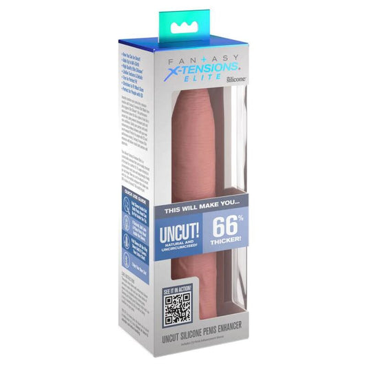 Fantasy X-tensions Pipedream Elite Uncut Silicone Penis Enhancer Light