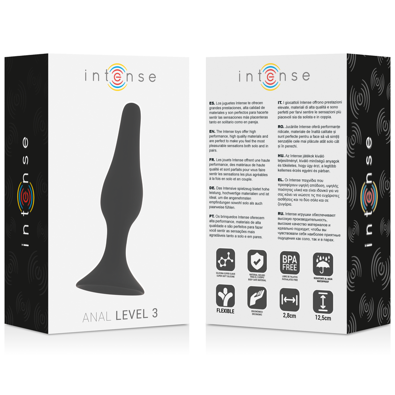 Intense Anal Toys Intense - Anal Level 3 12.5Cm Black